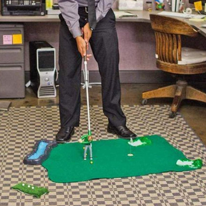 Indoor Mini Golf Game Golfing Man Indoor Golf Game Indoor Mini Golf Game Set with A Little Guy Attached to Golf Club B88
