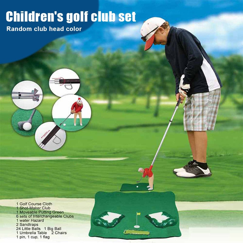 Indoor Mini Golf Game Golfing Man Indoor Golf Game Indoor Mini Golf Game Set with A Little Guy Attached to Golf Club B88